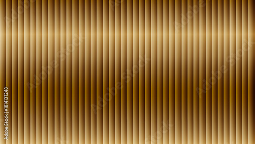 Abstract background of shiny golden vertical stripes with a metallic sheen and gradient.