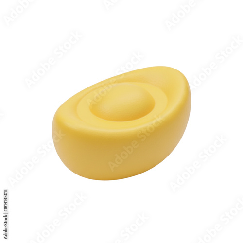 Golden Ingot Vector Illustration of a Traditional Chinese Symbol of Wealth and Prosperity, Ideal for Lunar New Year Celebrations and Cultural Designs