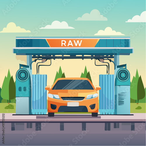 Station de lavage automatique pour voiture