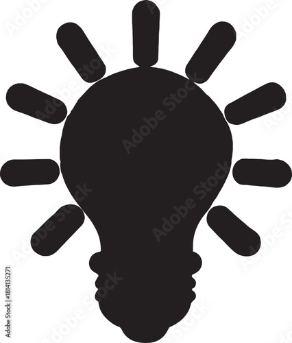 Vibrant 3d illustration of a classic light bulb with glowing filament