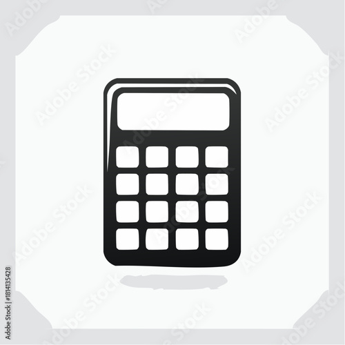 Une calculatrice classique isolée sur un fond blanc