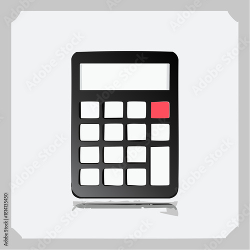 Une calculatrice classique isolée sur un fond blanc
