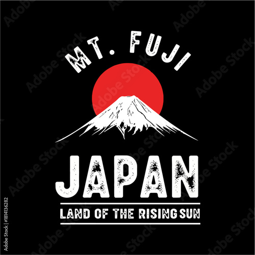 Mount Fuji vector illustration for t-shirt prints, posters and other uses.