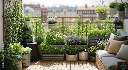 Fototapeta Naklejka Na Ścianę i Meble -  garden furniture in garden