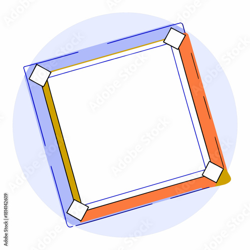 Geometric illustration of a square inscribed within a circle