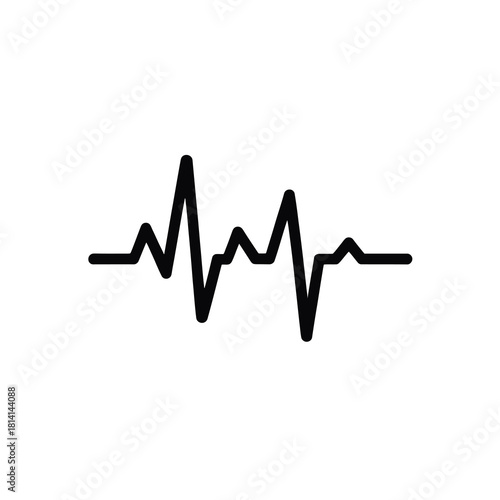 Medical heartbeat pulse line graphic showing vital health rhythm