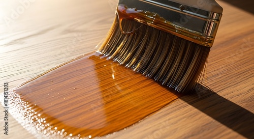 Applying Wood Finish with Brush for Protection and Enhanced Grain