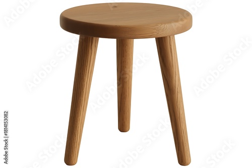 Simple Wooden Stool with Three Legs and Round Top Interior Design and Furniture Ideas for Home Decor
