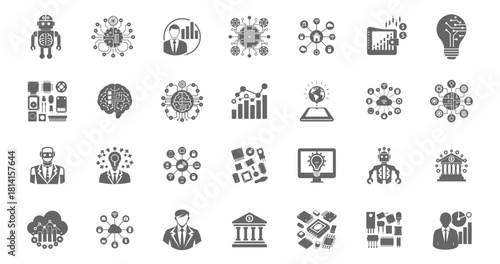 AI technology,
robot
network
data
science, vector collection