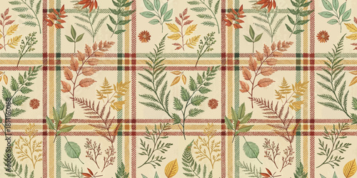 Beautiful floral pattern featuring earthy tones and intricate designs.