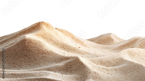 Fototapeta Naklejka Na Ścianę i Meble -  Abstract textured sand dunes with soft lighting and white background