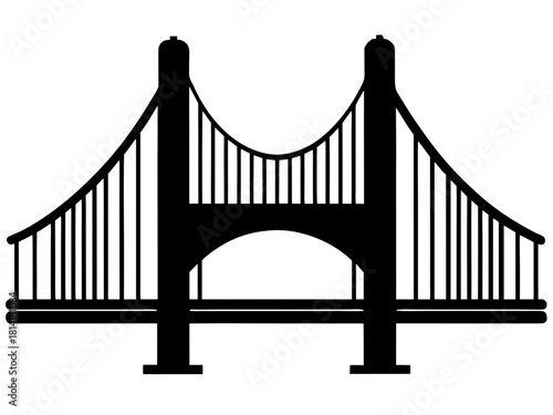 golden gate  black silhouette vector,golden gate   icon