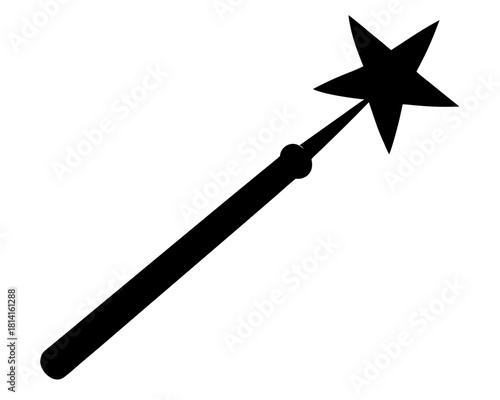 magic wand   black silhouette vector,magic wand   icon