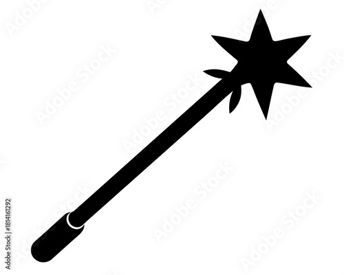 magic wand   black silhouette vector,magic wand   icon