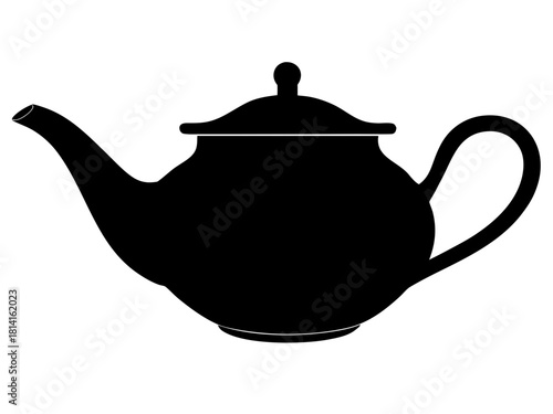 teapot  black silhouette vector,teapot  icon