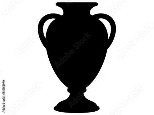Pottery ceramic vase silhouette,urn  silhouette vector