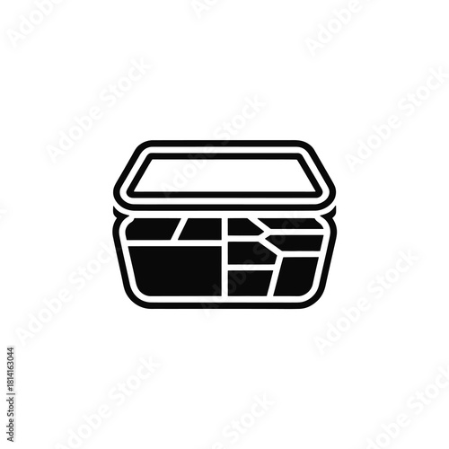 Divided lunch box icon for organized meal preparation healthy