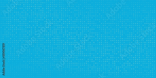 Colorful pixel mosaic pattern on a vibrant blue background, featuring an abstract digital texture of small squares in yellow, green.
