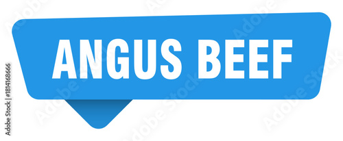 angus beef sticker. angus beef blue sign isolated on transpatent background