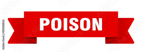 poison ribbon isolated on transparent background. poison ribbon