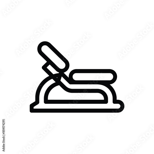 Line vector icon of a medical dental examination procedure chair.