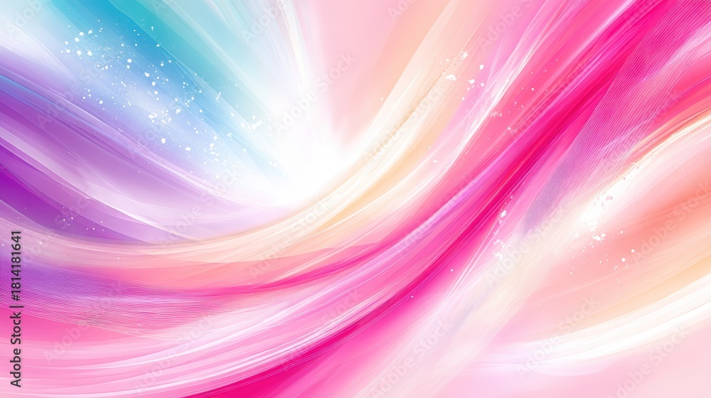 Fototapeta premium spiral tea ribbon ascending through winter gradient background