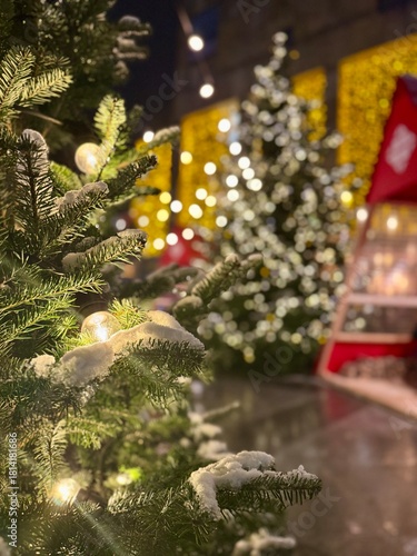 christmas tree and decorations