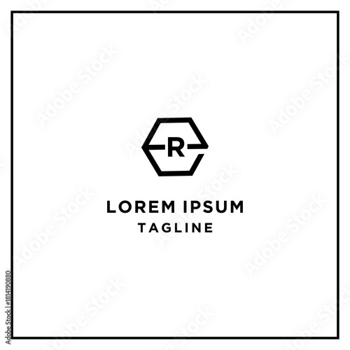 er or re hexagon logo