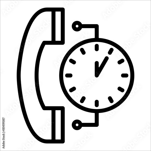 Call Helpline Service  Icon Element For Design