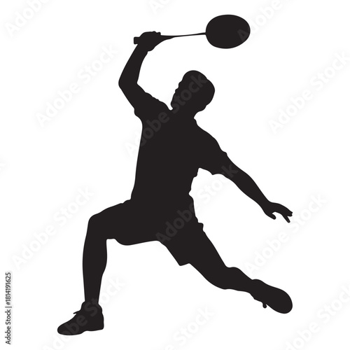 Badminton Player icon vector silhouette