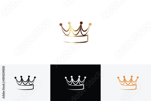 Crown icon symbol vector, King Crown icon illustration. 