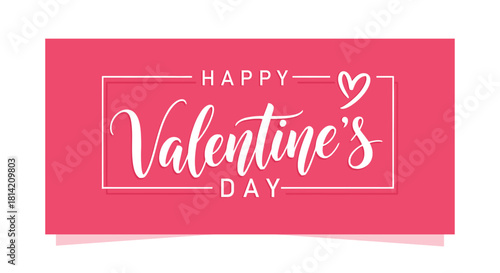 Celebrate Valentine's Day Elegant Heart and Script Design for Love and Affection