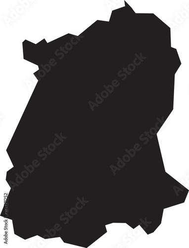Sikkim Map Silhouette Isolated State of India