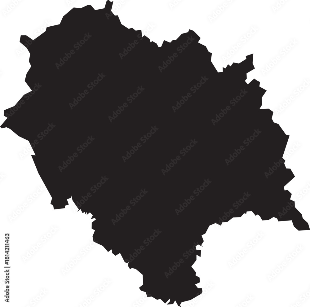 Obraz premium Himachal Pradesh Map Silhouette Isolated State of India