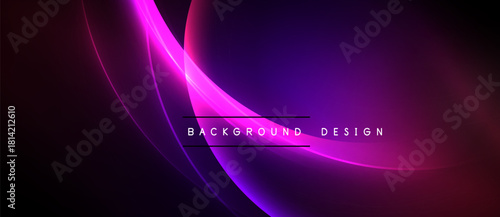Abstract purple design features flowing lines, gradients. Modern aesthetic suitable for backgrounds, presentations. Minimalist style.