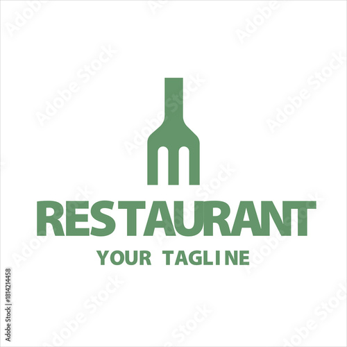 Three Tine Fork Logo. Symbol Of Restaurant, Culinary, Food, And Service
