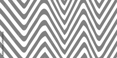 Seamless vector illustration of a geometric black and white chevron pattern for retro style textile design, wallpaper, or abstract backdrop decoration