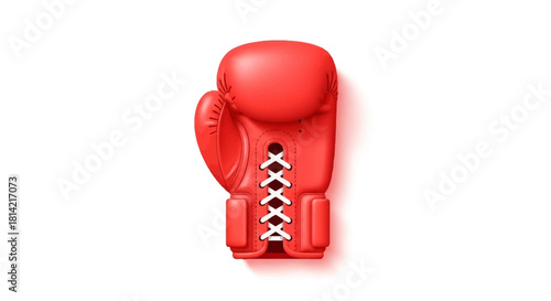 Red Boxing Glove Isolated on White Background | Sport Equipment
