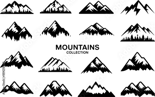 mountain silhouette, mountains clipart, mountain vector, nature silhouette, outdoor design, hiking clipart, adventure svg, landscape vector, mountain logo, camping clipart, wilderness silhouette, fore