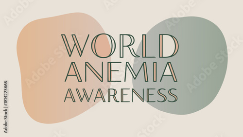 World Anemia Awareness Banner with Medical Health Concept Design