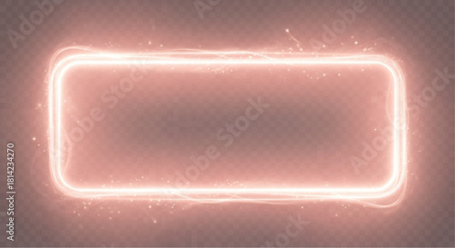 A luminous, ethereal frame radiates soft, warm light, creating a sense of sophisticated simplicity. Perfect for use as a design element or background. vector illustration