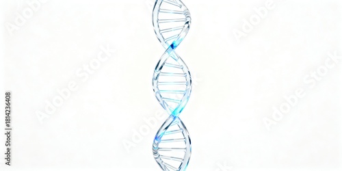 A visually striking image featuring a PDRN DNA fragment surrounded by an isolated delicacy, presented in a delicate glass spiral with a subtle blue-biotech glow.