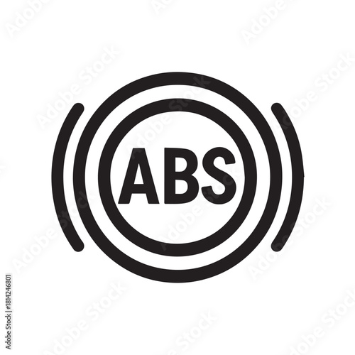 ABS System Indicator Icon vector illustration.