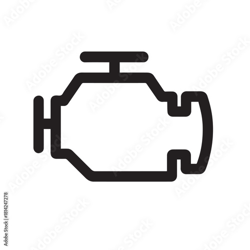 Car Engine Check Indicator Icon vector illustration.