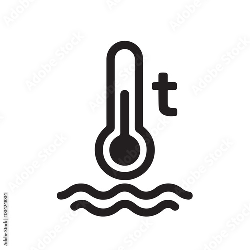 Coolant Temperature Warning Icon vector illustration