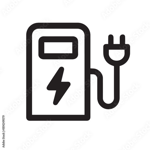 EV Charging Indicator Icon vector illustration.
