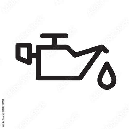 Oil Pressure Warning Light Icon, Automotive Dashboard Indicator Vector.