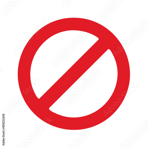 Free Download Red circle with diagonal line indicating prohibition restriction or no entry warning - GFXLoad