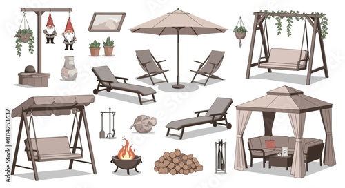 Garden Furniture and Decor for Patio Relaxation Outdoor Living Set