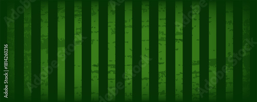 Green grass seamless texture on striped sport field. Astro turf pattern. Carpet or lawn top view. Vector background. Baseball, soccer, football or golf game.